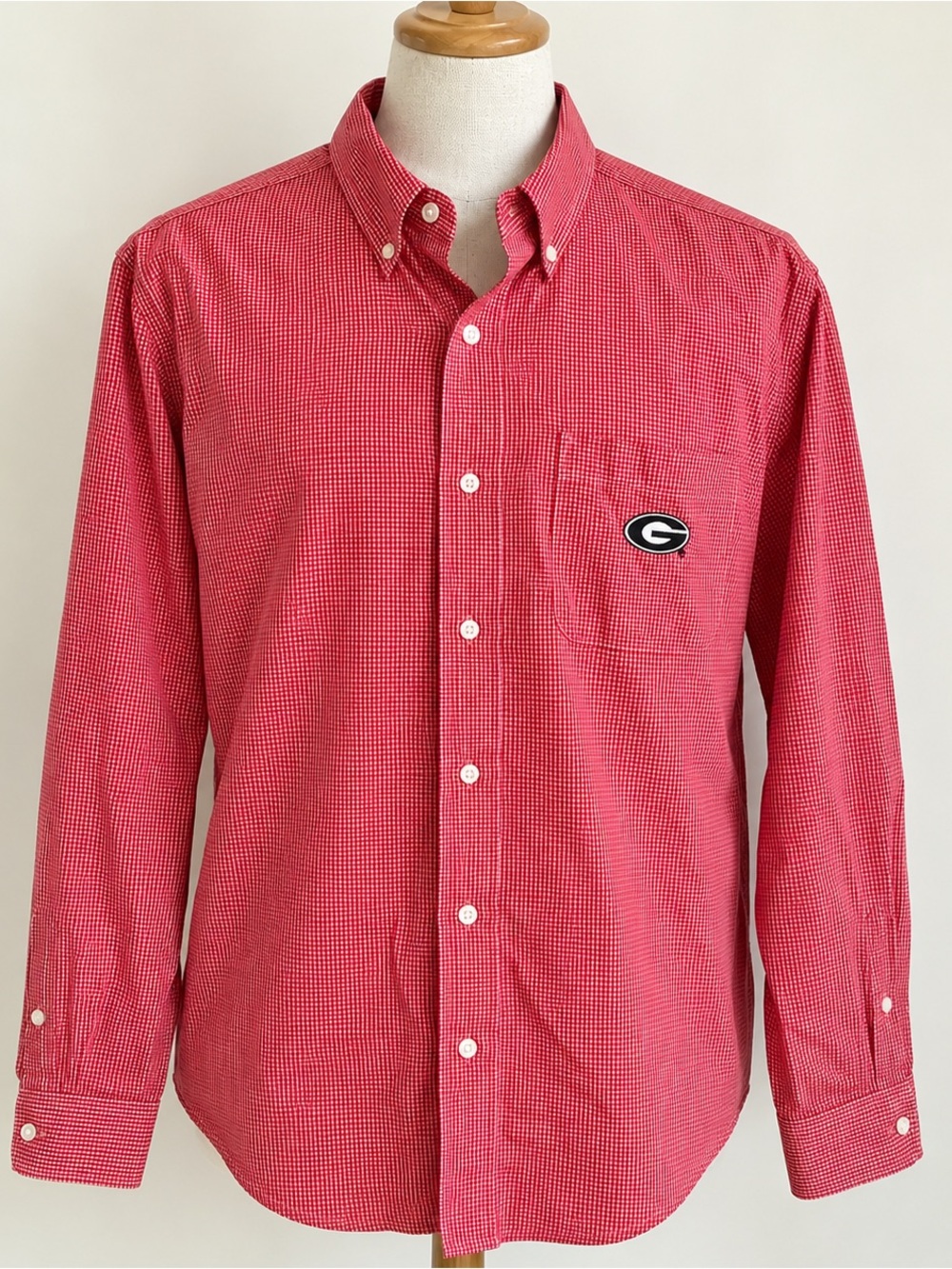 Campus Specialties Georgia Bulldogs Red Gingham Button Down Shirt Men’s XL